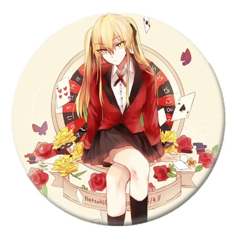 Anime Manga KAKEGURUI Brooch Pin Brestpin Yumeko Jabami Badge For Clothes Backpack Decoration Children's gift