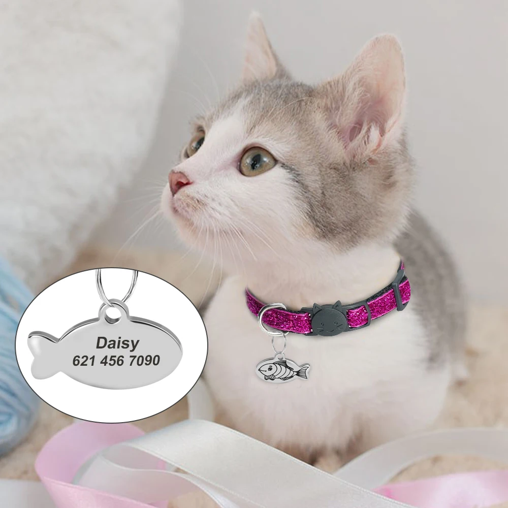 Title 15, Personalized Cat Id Tag Custom Cats Kitten ID T...
