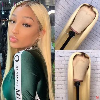 

Brazilian 1B/613 Full Lace Wigs Human Hair Ombre Blonde Full Lace Wigs Pre Plucked Shining Star Remy Straight Hair Wigs 150%