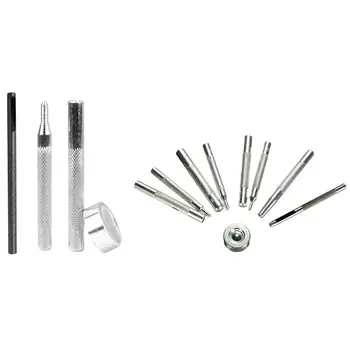

2 Set Steel Snap Button Fastener Tools Die Punch Silver