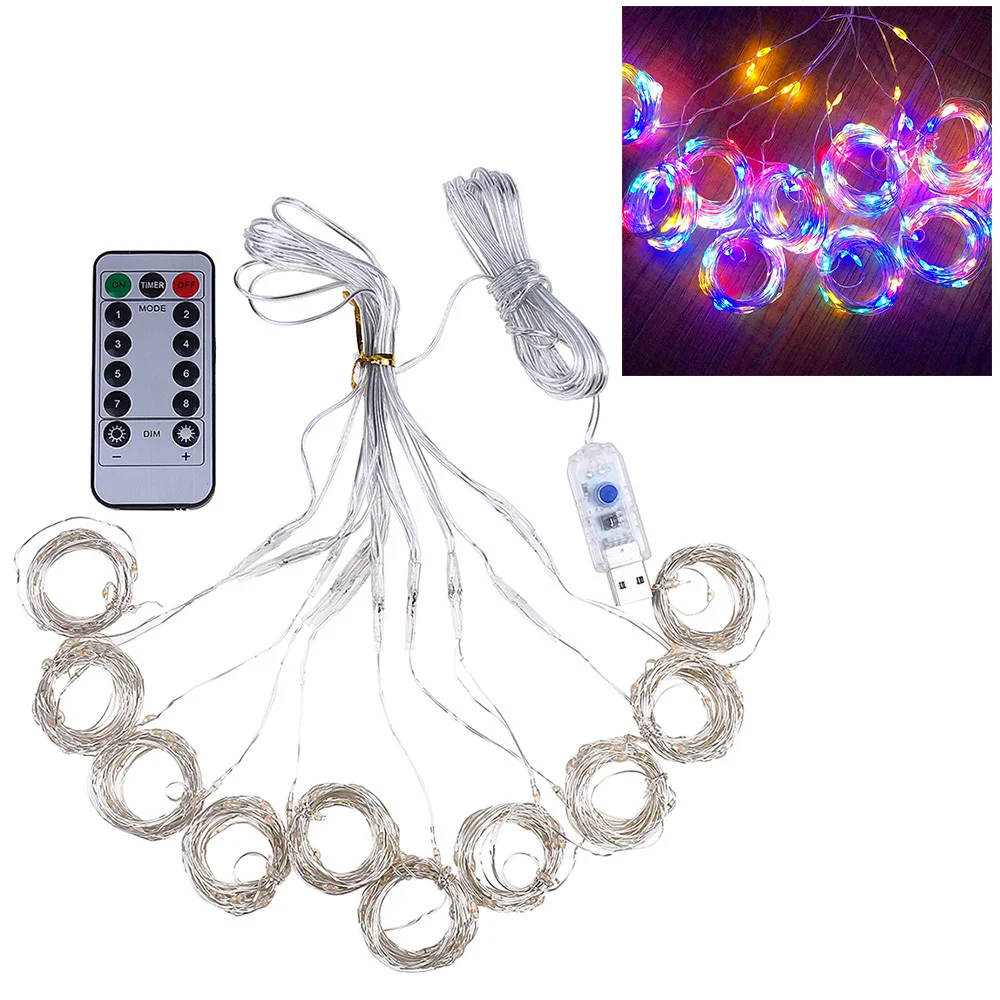 300cm LED Copper Wire String Lights Wedding Decor with Remote Controller - Цвет: A4