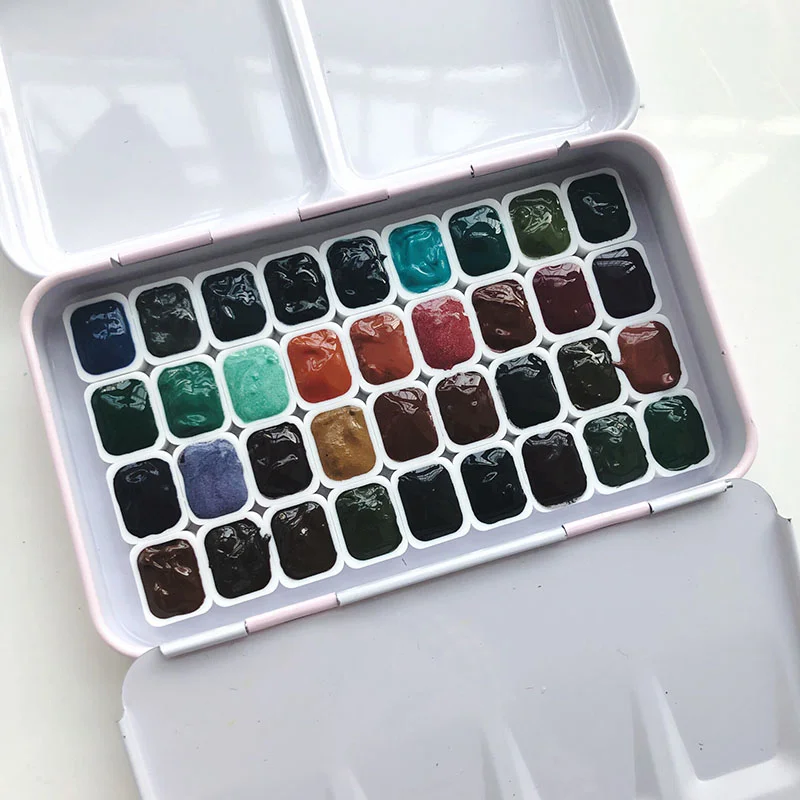 Watercolor Paint American Daniel Smith mineral watercolor paint artist aquarelle sub-pack 35 colors 0.5ml 1ml art painting