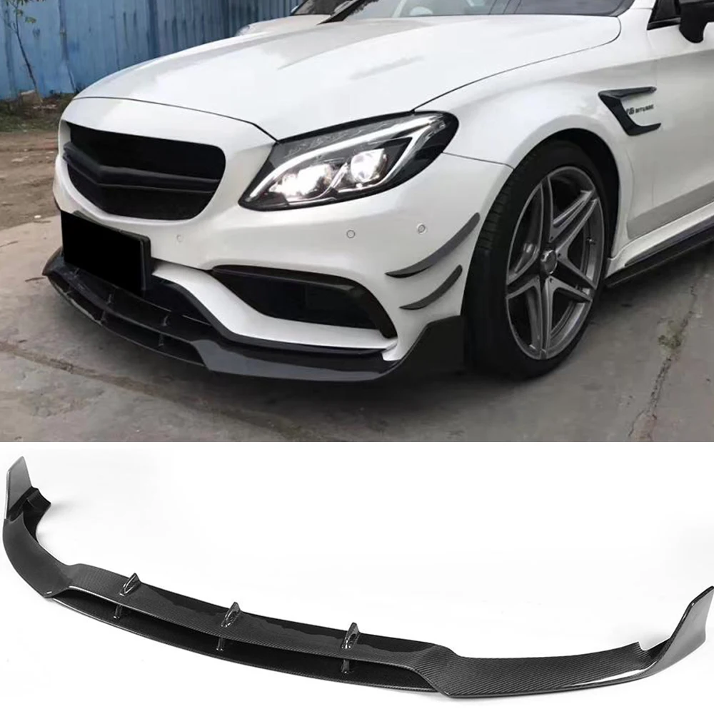 Комплект спойлеров переднего бампера из углеродного волокна Класс C для Mercedes Benz