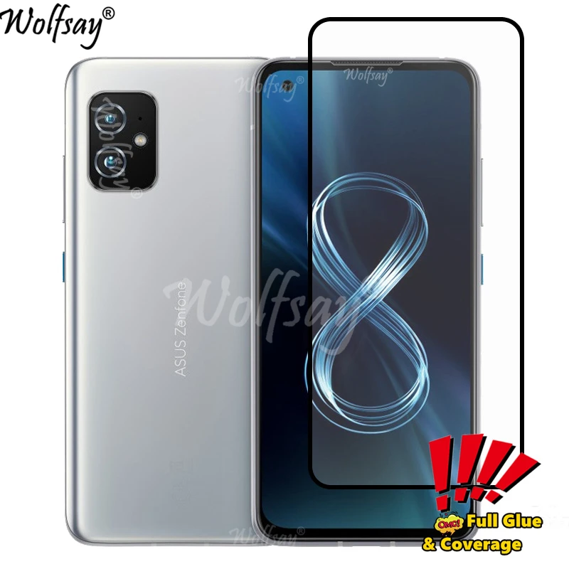 Vetro Temperato Per Asus Zenfone 8 Screen Protector Full Cover Glass Per Asus Zenfone 8 Phone Glass Per Asus Zenfone 8 9 10 8Flip