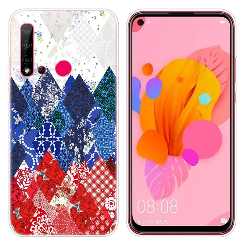 Роскошный силиконовый чехол с эмблемой российского флага для Huawei NOVA 5 5i Mate 30 Lite Y9