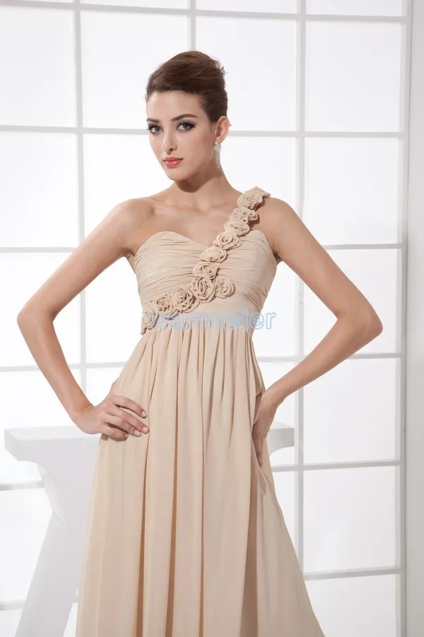 Vestido de noiva, на одно плечо, с цветами,, длинное платье de mariee, Формальные платья для выпускного вечера, на заказ, шифоновые сексуальные женские платья подружки невесты