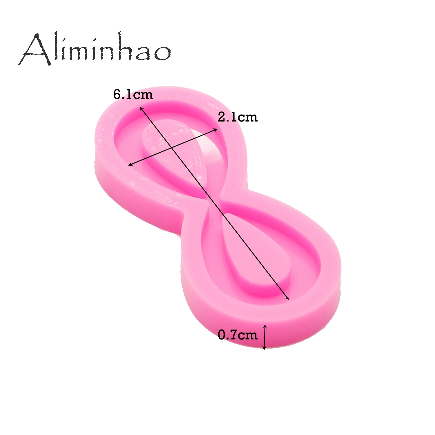 DY0989 Shiny 8-förmigen Band Keychain form UV Harz Flüssigkeit Silikon Form Handwerk Für DIY Charme, Der Schmuck – Detail 6