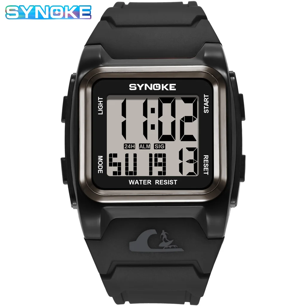 expensive digital watches SYNOKE Men Sport Mlitary Watch 5ATM Waterproof Japanese Movement Electronic Watch Count Sports Watches Men Bracelet Alarm Clock digital watch for women Digital Watches