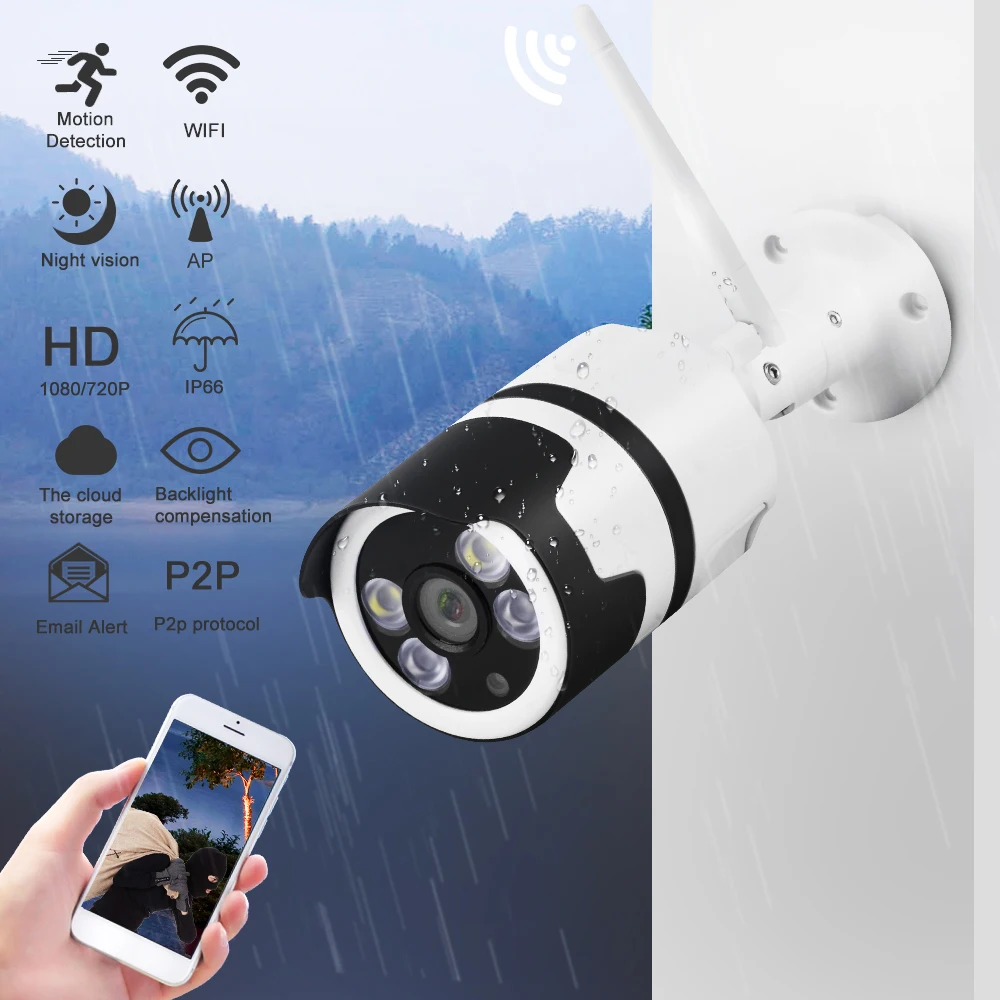

WiFi IP Camera HD 1080P Full Color PTZ Home Outdoor Security IR Night Version Waterproof Monitor