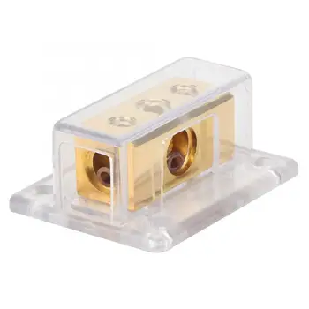 

4GA8GA Car 2-Way Audio Power Ground Cable Splitter Distribution Auto Stereo Speaker Splitter for 1*1/2*4AWG 0AWG