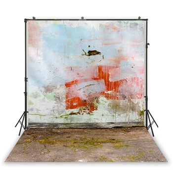 

HUAYI antique ingredient rough wall with graffiti patten backdrop adult lovers artistic portrait photography background D-5842