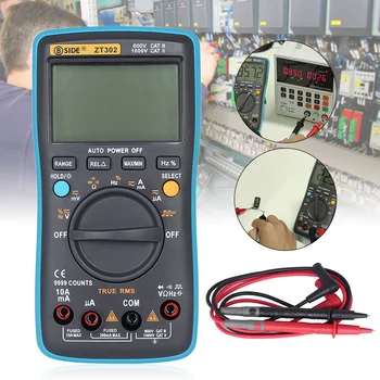 

ZT302 Digital Multimeter 9999 Counts True RMS Multifunction AC/DC Voltage Temperature Capacitance Testers Meter J99Store