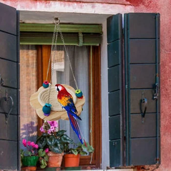 

Parakeet Cage Hatching Nest Box Cotton Rope Bird Breeding Nest Parrot Toy Hammock Handmade Small Animal Cage