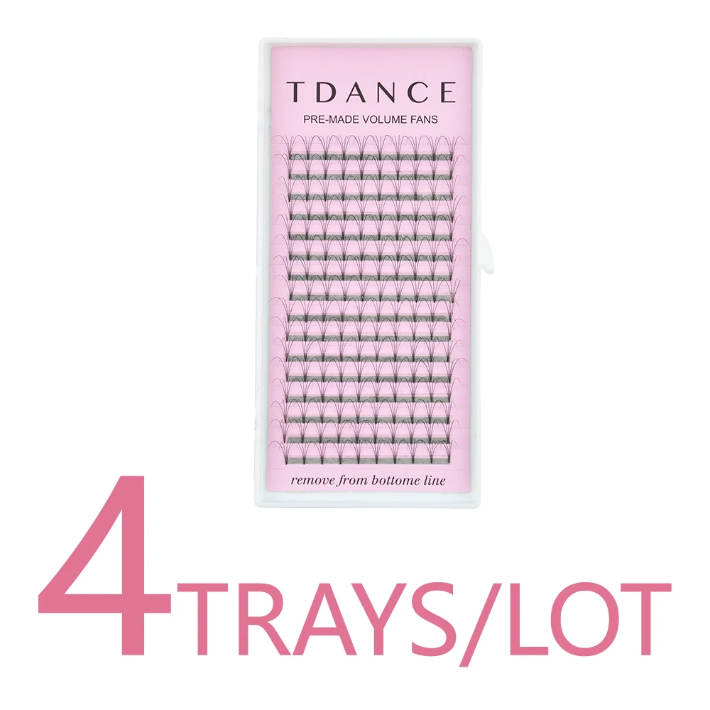 TDANCE 4 лотка/партия 16 линий ресницы с коротким стержнем для наращивания в русском