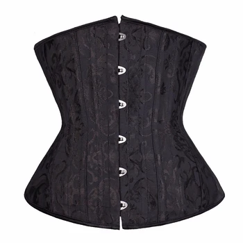 

Gothic 26 steel boned Corset Women Sexy Underbust Corset Waist Trainer Corset Shaper Plus Size Corpete Corselet Black White