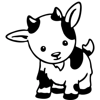 

13.3*12cm Baby Goat Decal Window Bumper Sticker Car Decor Cute Kid Caprine Farm Pet Love Car Decor Decor Decals