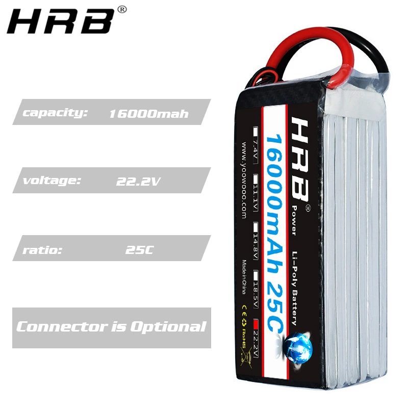 HRB Lipo 6S батарея 16000mah 22 2 V AS150 XT150 XT90 S Deans T XT60 EC5 RC Мультикоптер самолет вертолет