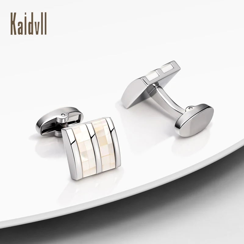 

Kaidvll Delicate Cufflink Mens Luxury Fashion Cufflinks Shell Mosaic Pattern Design For Mens Brand Cuff Buttons