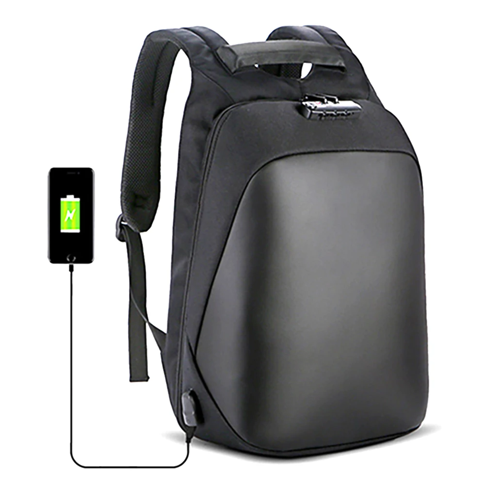 

Men 15.6 inch Laptop Backpacks with Anti Theft Password Lock Nylon Waterproof School Bag Travel Casual Backpacks USB Charging