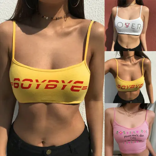 Модная женская повседневная майка сексуальный Летний жилет Cami Bralet короткая