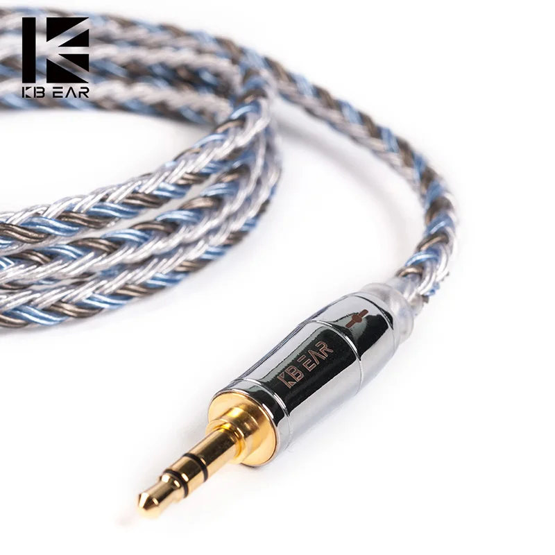 KBEAR 16 Core Upgraded Silver Plated Copper Cable 2.5/3.5/4.4 MM With MMCX/2pin/QDC TFZ For KZ ZS10
