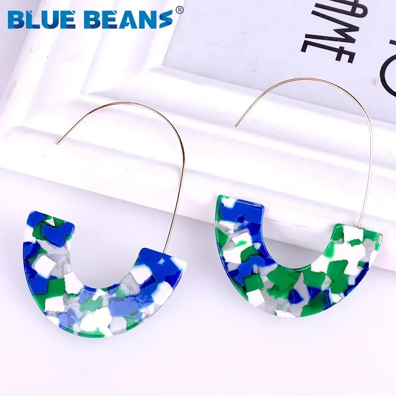 Женские серьги подвески CC яркие в богемном стиле с подвесками геометрической