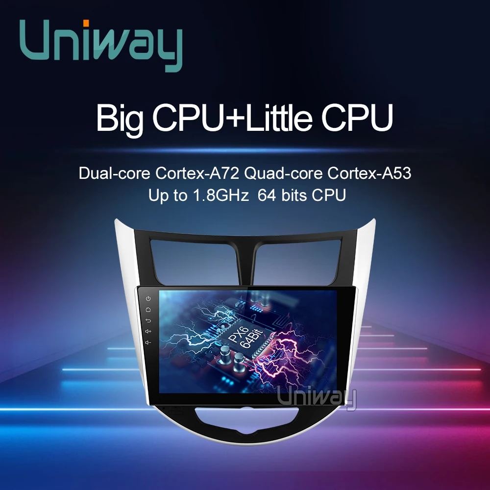 Uniway PX6 DSP 4G 2 din android 9,0 автомобильный dvd для hyundai solaris accent verna 2011 2013 автомобильный Радио gps Навигация стерео