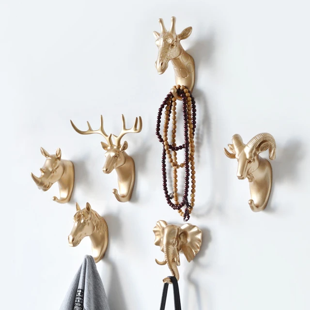 Multifunctional Animal Head Decoration Hook Decoration Hooks