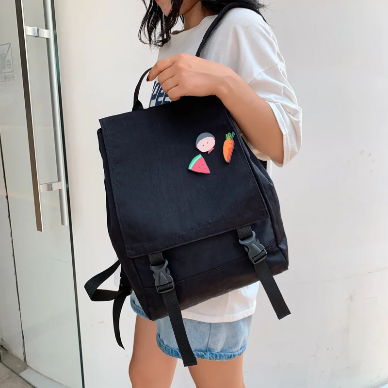 

Japanese girl backpack college students Korean sen canvas ins tide backpack