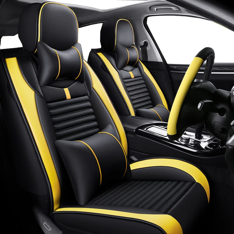 Deluxe Leather car seat cover For toyota avensis t25 wish prado 120 150 corolla prius 20 land