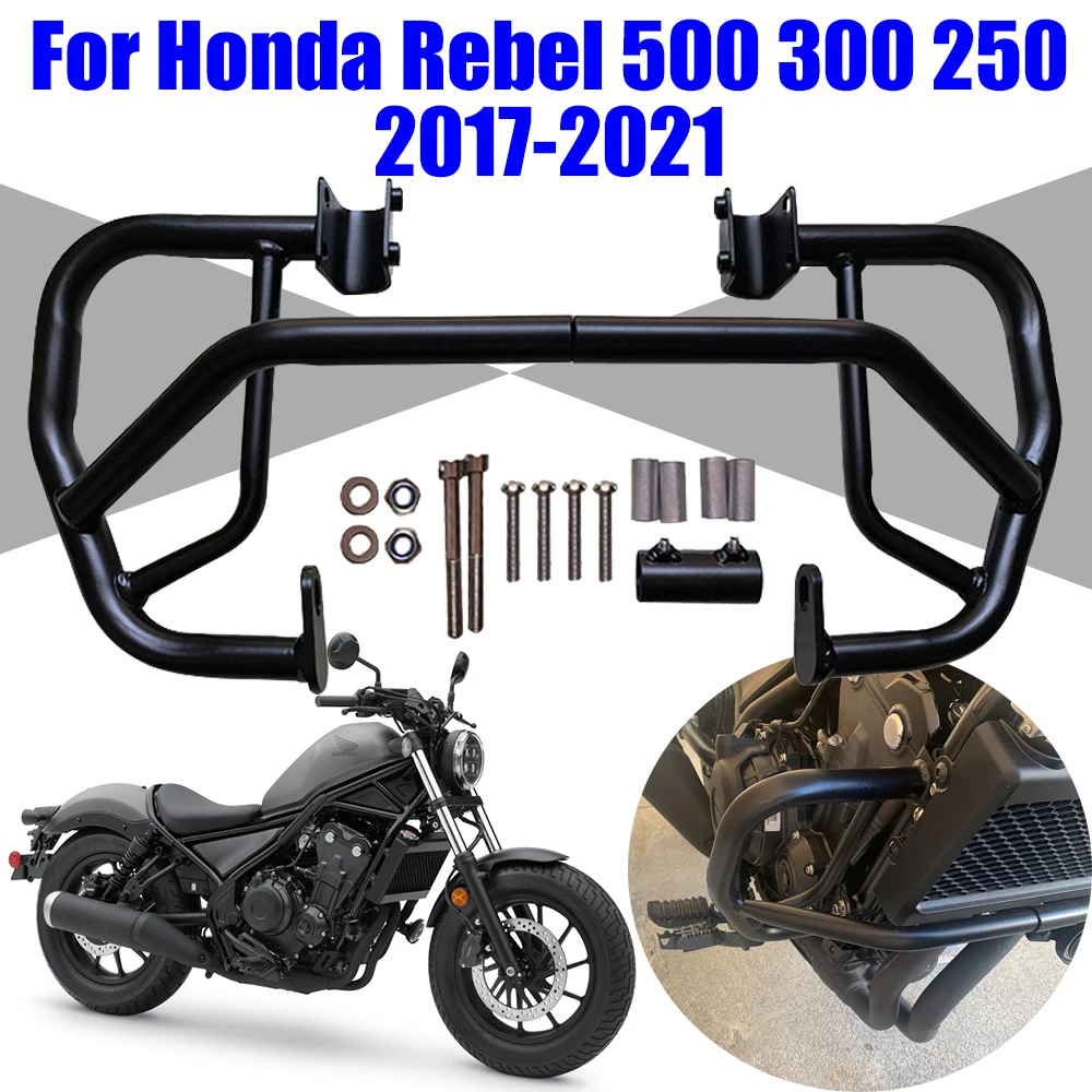 

Motorcycle Engine Guard Crash Bar Stunt Cage Bumper Frame Protector For Honda Rebel 500 300 250 CMX CMX300 CMX500 Accessories