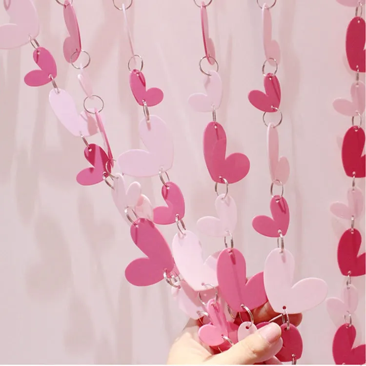 Cortina de partición con forma de corazón para el hogar, visillo decorativo con diseño de chica rosa, estilo coreano ins, romántico para sala de estar y dormitorio de niñas, para ventana - 100 cosas bonitas para la casa