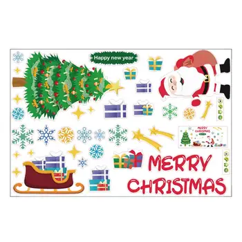 

1 Sheet Sticker Portable Adorable High Quality Christmas Decals Christmas Sticker Christmas Clings for Home Party Window