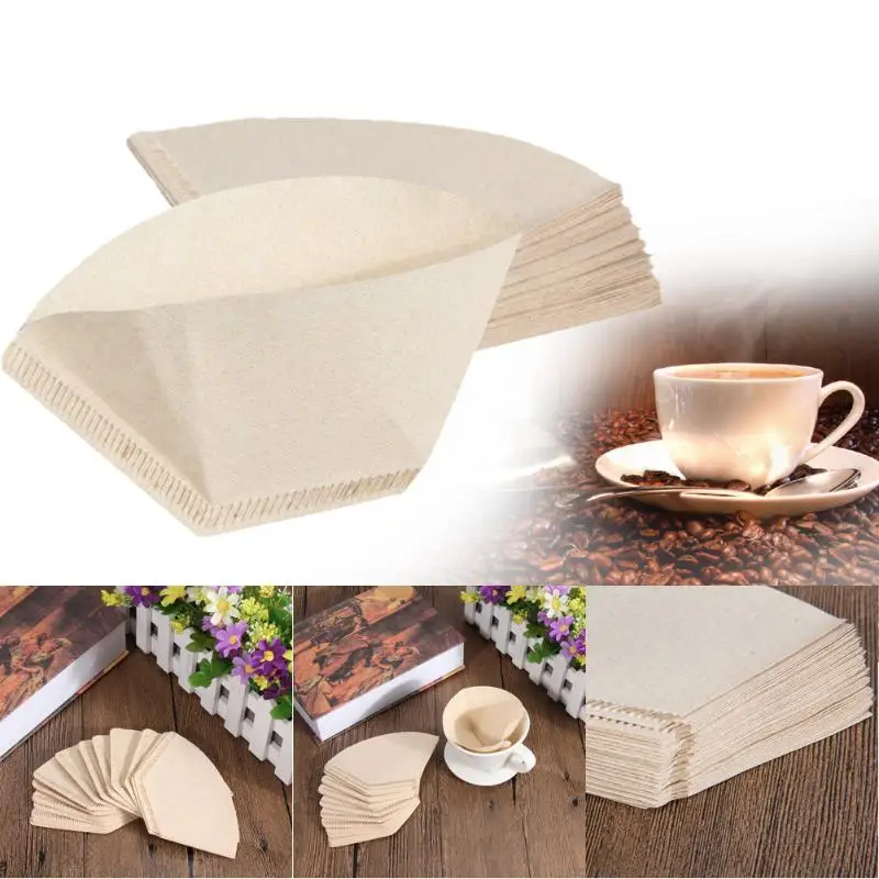 40 шт. деревянный бумажный фильтр для кофе, чай, заварочный мешок для кофе, ручной фильтр, капельная чашка, чайный мешок, ситечко 9,5 см-10,5 см