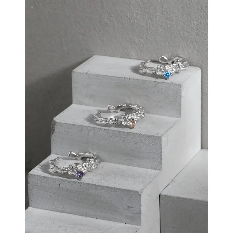 S925 Sterling Silver Open Rings Female Jewelry