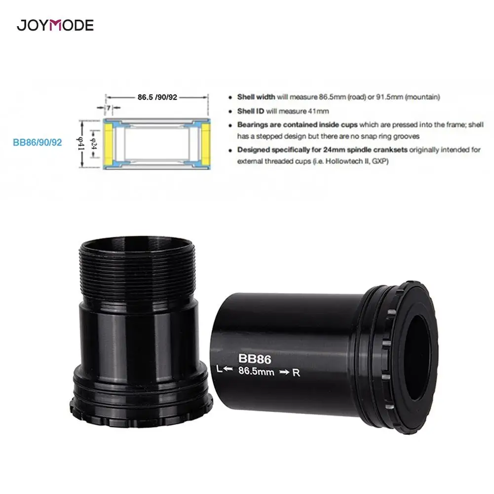 JOYMODE BB86 24 мм BB92 BB90 пресс подходят нижние кронштейны резьбовой замок для дорожного велосипеда горный велосипед 24 вала коленчатая цепь