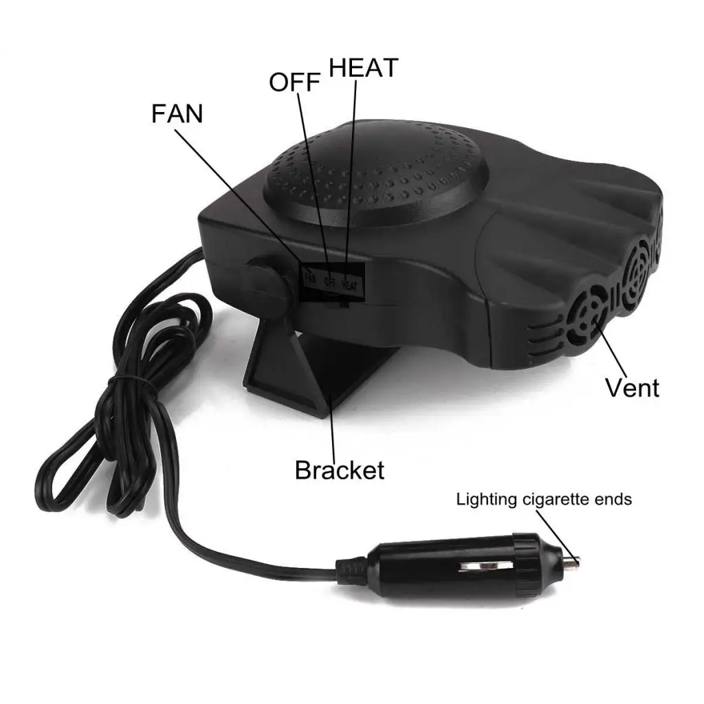 12V 150W Car Heater Portable Car Vehicle Heating Cooling Fan Defroster Demister for Self-driving Tours, Travel And Camping
