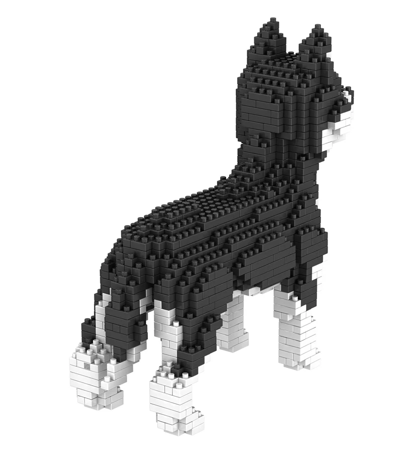 Микро животные собака мини блоки мультфильм животное овчарка Тедди Huskie золотой ретривер Кирпичи Модель игрушки алмаз