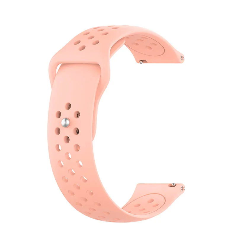 Soft pink 20 мм для samsung Galaxy watch active 2 спортивный силиконовый ремешок для часов xiaomi Huami Amazfit GTS умные часы аксессуары браслет - Цвет: Soft pink