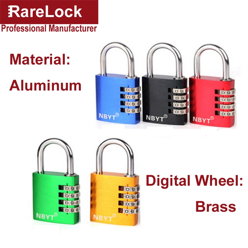 4 Digit Combination Padlock For Safe Door Lock Travel Bag Gym Lock Fitness room