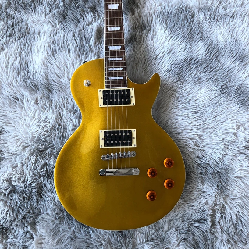 electric guitar Solid Mahogany body promotion! gold top Shipped out Quickly |