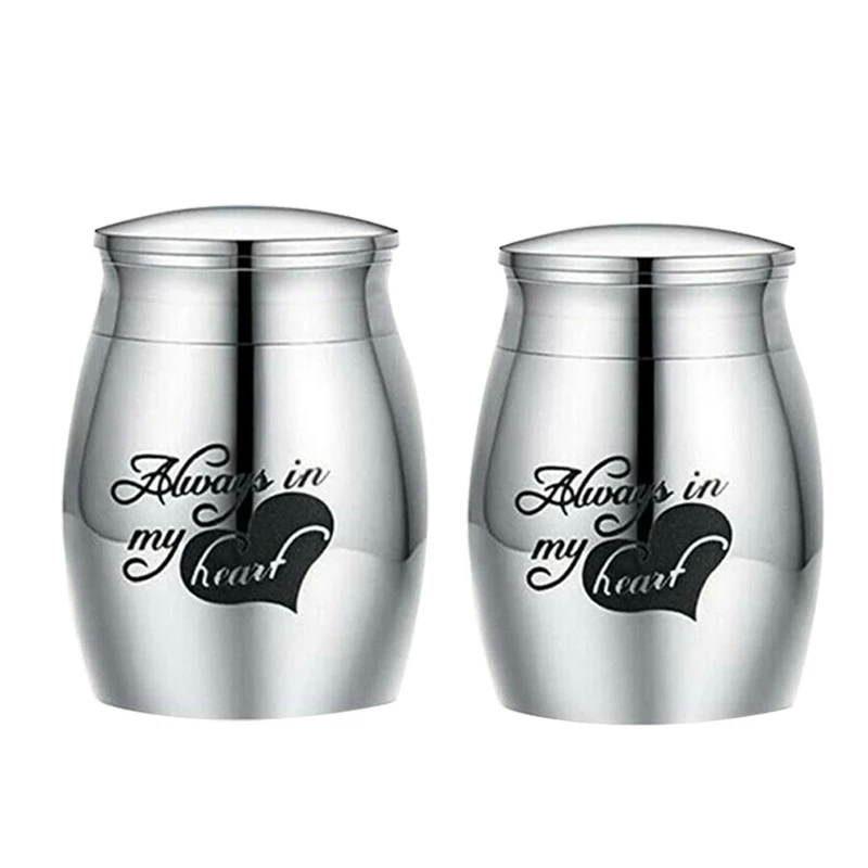 2pcs Mini Urns for Ashes Cremation Memorial Small Keepsake Ash Container Jar