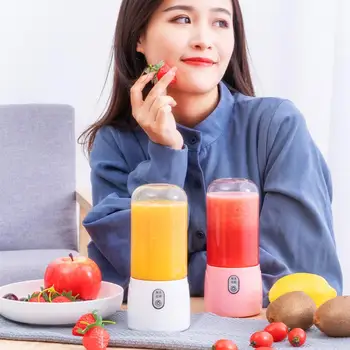 

400ml Portable Juicer Electric USB Rechargeable Smoothie Blender Machine Mixer Mini Juice Maker Fast Food Processor Mobile Mixer