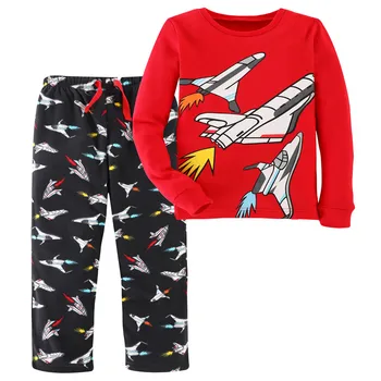 

Jumping Meters New Arrival Winter Baby Clothing Sets 3-8T Rockets Print Boys Outfits Kids Long Sleeve Top + Pants Sets