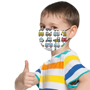 

5PCs Children's Adjustable Cloth Face Mask Windproof Face Shield Face Shield Breathable Washable Mouth Mask Reusable mondmaskers