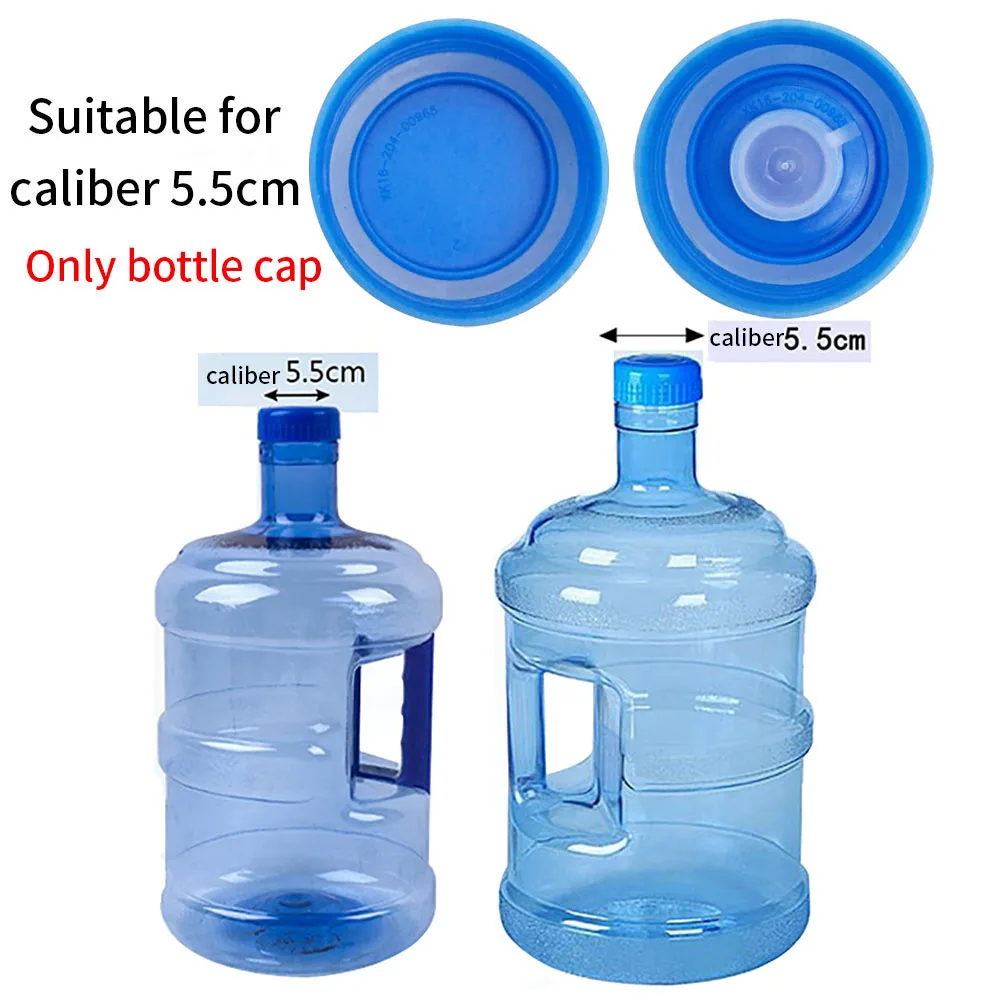 4pcs 55mm Reusable Water Bottle Cap Durable Screw Top Cover Drinking No Splash Home Dispenser Snap On Replacement Universal