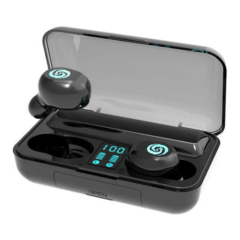 Беспроводные Bluetooth наушники с двойными ушами чехол для зарядки гарнитура стерео