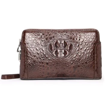 

YILUNXI Men's combination lock clutch Crocodile leather clip bag Elite men's business clutch High quality male clutch bags