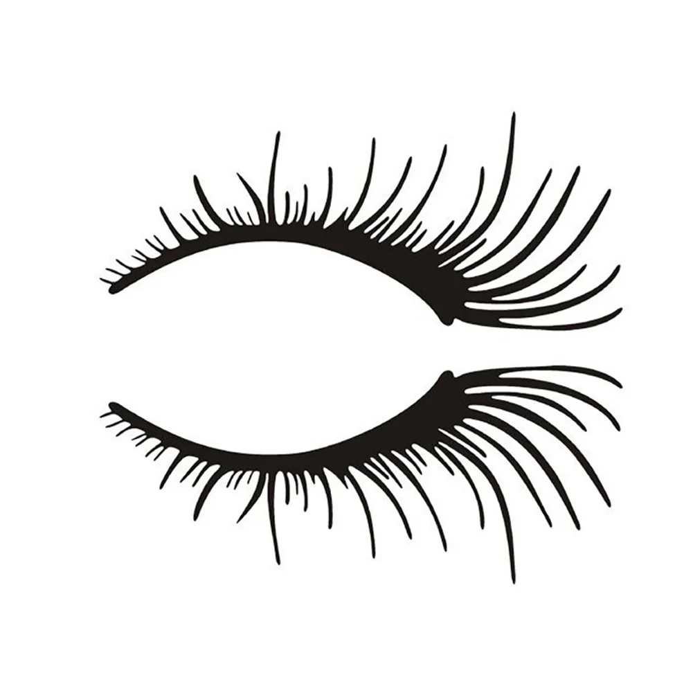 

Interesting Eyelashes Eyebrow Car Sticker PVC 12cm X 5cm Decal Motorcycle Waterproof Accessories