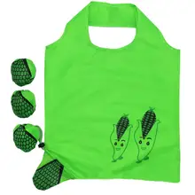 Многоразовая Складная хозяйственная сумка, Складная зеленая эко легкая фруктовая продуктовая сумка, Большая вместительная сумка для хранения, сумка-тоут